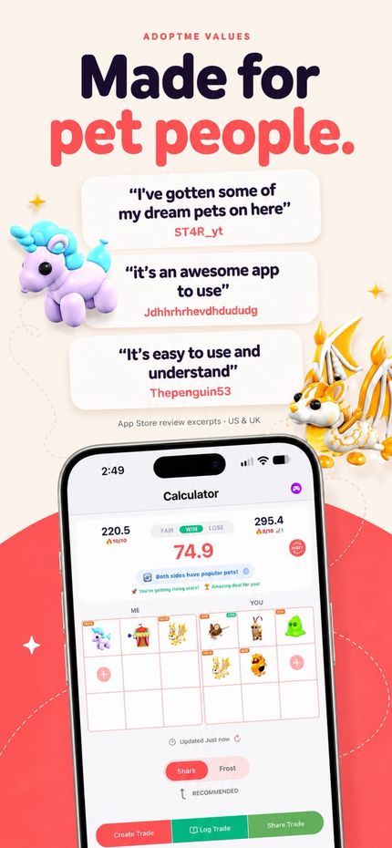 Adopt Me Values — App Store screenshot