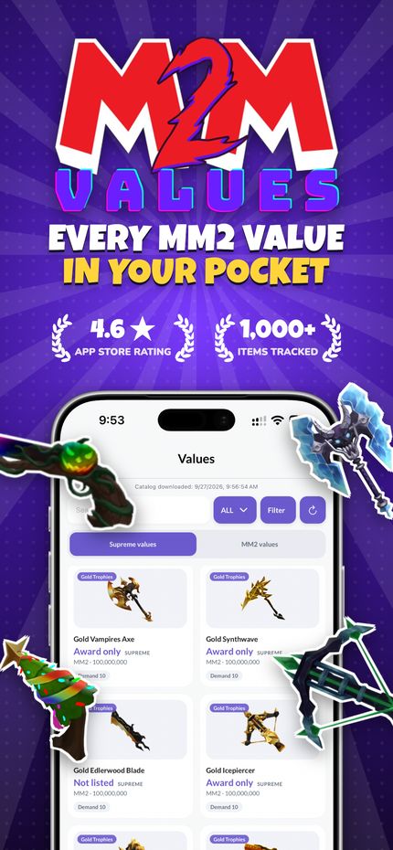MM2 Values — App Store screenshot